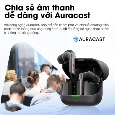 Tai Nghe Bluetooth Earfun Air Pro 4+ Plus ANC 50dB - Hi-Res Audio, LDAC, aptX, Pin 52h, BT 5.4 - Giá 2.398.700₫