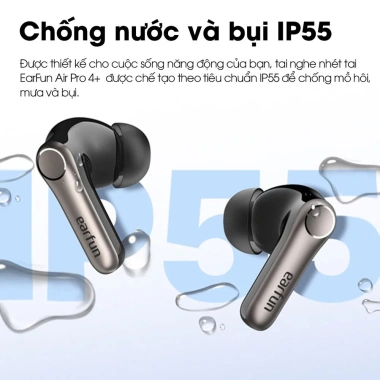 Tai Nghe Bluetooth Earfun Air Pro 4+ Plus ANC 50dB - Hi-Res Audio, LDAC, aptX, Pin 52h, BT 5.4 - Giá 2.398.700₫ 3 Tai Nghe Bluetooth Earfun Air Pro 4+ Plus ANC 50dB - Hi-Res Audio, LDAC, aptX, Pin 52h, BT 5.4 - Giá 2.398.700₫ 3