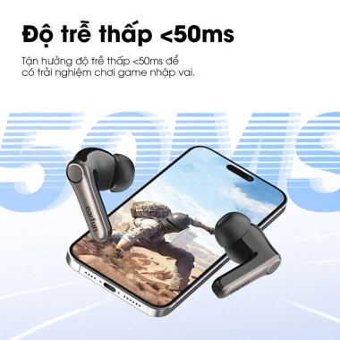 Tai Nghe Bluetooth Earfun Air Pro 4+ Plus ANC 50dB - Hi-Res Audio, LDAC, aptX, Pin 52h, BT 5.4 - Giá 2.398.700₫