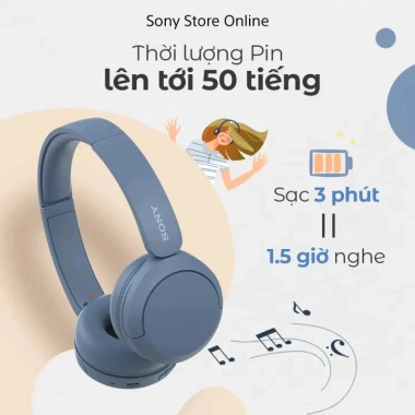 Tai Nghe Bluetooth Sony WH-CH520 Chính Hãng DGW - Pin 50h, Đa Điểm, Bảo Hành 12 Tháng - Giá Ưu Đãi 1.135.666₫ 5