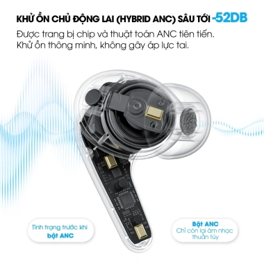 Tai nghe Bluetooth SoundPEATS C30 ANC LDAC Hi-Res Audio, Driver 12mm, Pin 52h, Bảo hành 12 tháng – Giá chỉ 710.843₫ 3