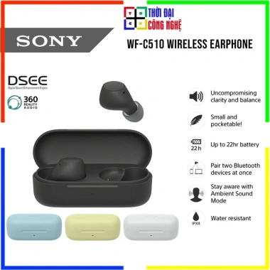 Tai nghe Bluetooth True Sony WF-C510 chính hãng, bảo hành 12t, chỉ 1.066.927₫