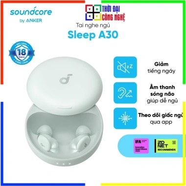 Tai nghe chống ồn ngủ Soundcore Sleep A30 ANC Che tiếng ngáy Ultra Comfort Bảo hành 18 tháng