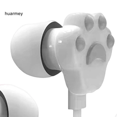 Tai nghe có dây HUARMEY âm trầm sâu 35mm cat paw, mic thể thao – Nhẹ, âm thanh nổi 5