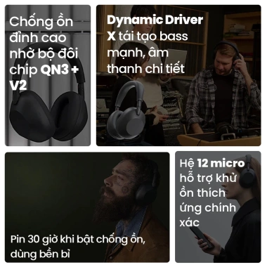 Tai nghe không dây Sony WH-1.000XM6, chống ồn, âm thanh Hi‑Res, bảo hành 12 tháng 4