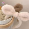 Tai thỏ băng đô quấn tóc màu trơn sang trọng, phụ kiện thời trang bé gái, giảm giá 18% chỉ 45.036 VND 3