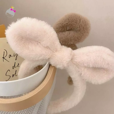 Tai thỏ băng đô quấn tóc màu trơn sang trọng, phụ kiện thời trang bé gái, giảm giá 18% chỉ 45.036 VND 3