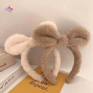 Tai thỏ băng đô quấn tóc màu trơn sang trọng, phụ kiện thời trang bé gái, giảm giá 18% chỉ 45.036 VND 5