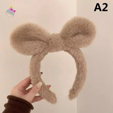 Tai thỏ băng đô quấn tóc màu trơn sang trọng, phụ kiện thời trang bé gái, giảm giá 18% chỉ 45.036 VND 6