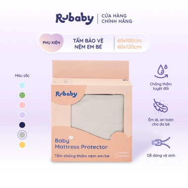 Tấm Bảo Vệ Nệm Em Bé Rubaby - Chống Thấm Tuyệt Đối, Khô Thoáng, Giá Ưu Đãi 373k