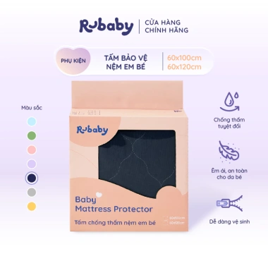 Tấm Bảo Vệ Nệm Em Bé Rubaby - Chống Thấm Tuyệt Đối, Khô Thoáng, Giá Ưu Đãi 373k