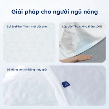 Tấm Giải Nhiệt Iceguard Ru9 Chiếu Điều Hòa Mát Lạnh Chống Thấm Hạ Nhiệt Giường 2