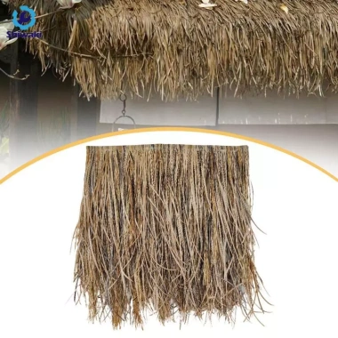 Tấm lợp Thatch nhân tạo dễ lắp đặt, bảng điều khiển mái rơm tổng hợp cho khu nghỉ mát 2
