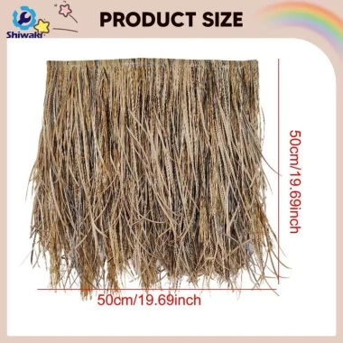 Tấm lợp Thatch nhân tạo dễ lắp đặt, bảng điều khiển mái rơm tổng hợp cho khu nghỉ mát 4