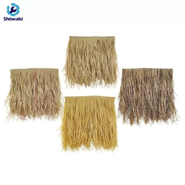 Tấm lợp Thatch nhân tạo dễ lắp đặt, bảng điều khiển mái rơm tổng hợp cho khu nghỉ mát 6
