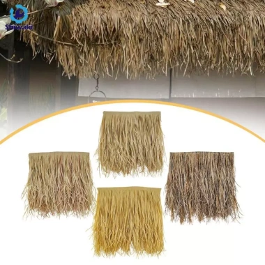 Tấm lợp Thatch nhân tạo dễ lắp đặt, bảng điều khiển mái rơm tổng hợp cho khu nghỉ mát 8