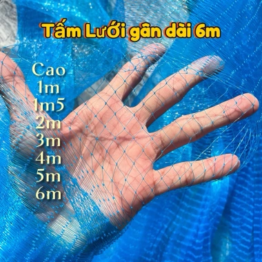 Tấm lưới gân xanh 6m - Rào vật nuôi, đăng ven chặn dớn, lú, giảm giá 55.211đ