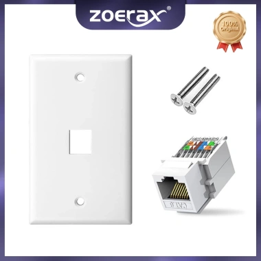Tấm tường keystone Ethernet ZoeRax Cat6 RJ45, giắc cắm chìa khóa mô-đun, giá 49.500 VND