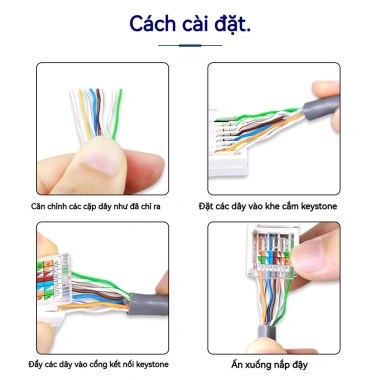 Tấm tường keystone Ethernet ZoeRax Cat6 RJ45, giắc cắm chìa khóa mô-đun, giá 49.500 VND 9 Tấm tường keystone Ethernet ZoeRax Cat6 RJ45, giắc cắm chìa khóa mô-đun, giá 49.500 VND 9