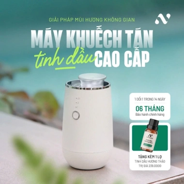 Tặng tinh dầu - Máy khuếch tán ô tô không dùng nước AN Naturals DF002 1.29tr
