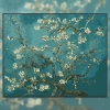 Tạp dề thêu chữ thập Van Gogh - hoa đẹp, in chính xác, tự làm độc đáo