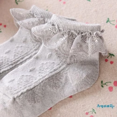 Tất Cổ Nhún Bèo Xinh Xắn Cho Bé Gái - Vải mềm thoáng, Giá chỉ 42.336₫ Giảm đặc biệt 6