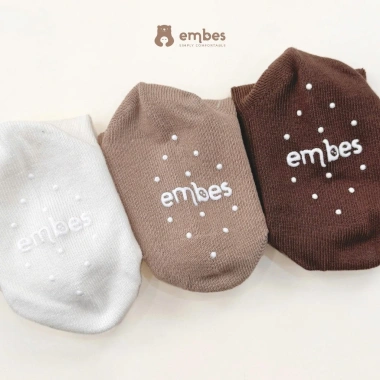 Tất Embes 3 Đôi Vớ Chống Trơn Cotton Mềm Co Giãn Cho Bé Trai & Gái 1-4 Tuổi