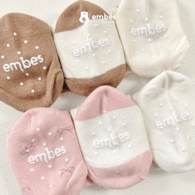 Tất Embes 3 Đôi Vớ Chống Trơn Cotton Mềm Co Giãn Cho Bé Trai & Gái 1-4 Tuổi 6 Tất Embes 3 Đôi Vớ Chống Trơn Cotton Mềm Co Giãn Cho Bé Trai & Gái 1-4 Tuổi 6