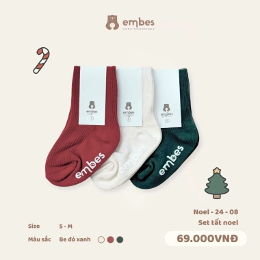 Tất Noel EmbeS Santa Present Set 4 Đôi Chống Trơn Trượt 1‑4 tuổi Giá 115k 10 Tất Noel EmbeS Santa Present Set 4 Đôi Chống Trơn Trượt 1‑4 tuổi Giá 115k 10