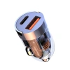 Tẩu sạc nhanh ô tô 45W MONQIQI USB+Type-C, thiết kế ẩn, chip thông minh 9