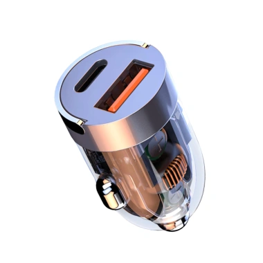 Tẩu sạc nhanh ô tô 45W MONQIQI USB+Type-C, thiết kế ẩn, chip thông minh