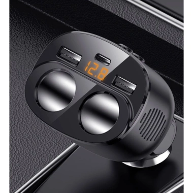 Tẩu Sạc Ô Tô 2 Cổng USB + Type-C PD 18W - Sạc nhanh, đa thiết bị, chỉ 180.000₫