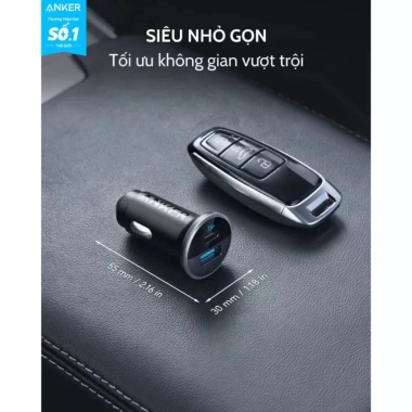 Tẩu sạc ô tô Anker 323 52.5W PD30W+QC22.5W, 2 cổng C&A, Viettel, 318.441₫
