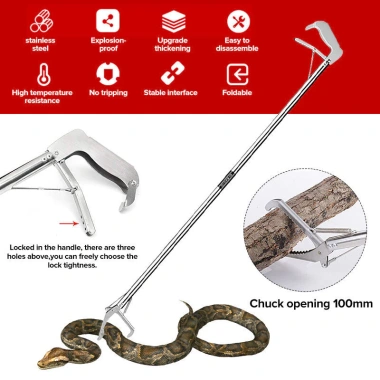 Tay Cầm Kẹp Rắn Gập Lại 1.2m - Dụng Cụ Bắt Rắn Bò Sát, Giá Siêu Tiết Kiệm 50k