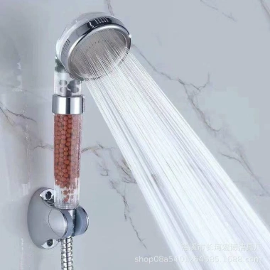 Tay sen tăng áp hạt lọc khuẩn, đầu mặt inox 304, vòi tắm mạnh có dây sen và đế cài - 44.940đ