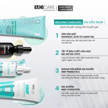Tẩy Tế Bào Chết MD CARE AntiAc Exfo 30ml Kiểm Soát Mụn Giảm Viêm Giảm Dầu Giá 199k