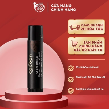 Tẩy Tế Bào Chết Môi Cocoon Chiết Xuất Cà Phê Đắk Lắk 5g - Giá Ưu Đãi 73.000đ Tẩy Tế Bào Chết Môi Cocoon Chiết Xuất Cà Phê Đắk Lắk 5g - Giá Ưu Đãi 73.000đ