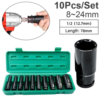 TAYO Bộ 10 Đầu Khẩu Dài Siêu Cứng - Độ bền cao, dễ lắp, giảm giá 20% chỉ 110k 5 TAYO Bộ 10 Đầu Khẩu Dài Siêu Cứng - Độ bền cao, dễ lắp, giảm giá 20% chỉ 110k 5