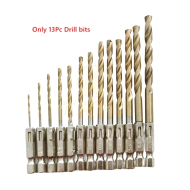 TAYO Bộ 13 Mũi Khoan Gỗ và Sắt Chuôi Lục Giác - Đánh Giá Tốt, Giá Chỉ 66.200 VND