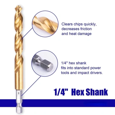 TAYO Bộ 13 Mũi Khoan Gỗ và Sắt Chuôi Lục Giác - Đánh Giá Tốt, Giá Chỉ 66.200 VND