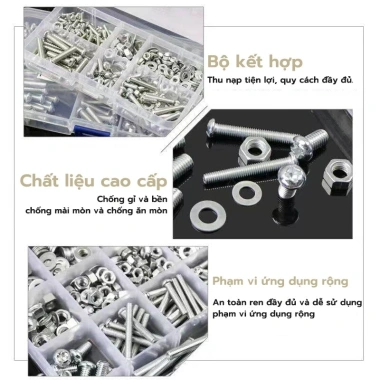 TAYO Bộ 900g Bu Lông Đai Ốc M3 M4 M5 M6 - Đầy Đủ, Tiện Dụng, Giá 49.000đ 2