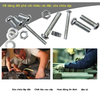 TAYO Bộ 900g Bu Lông Đai Ốc M3 M4 M5 M6 - Đầy Đủ, Tiện Dụng, Giá 49.000đ 5