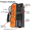 TAYO Bộ Chuyển Đổi Nguồn Điện 1.500W 12V-24V sang 220V Đa Năng Ổ Cắm DC Giá 145k