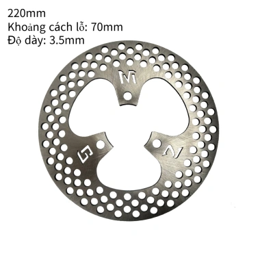 TAYO Đĩa phanh nhiều lỗ 220mm cho xe điện - Độ bám mạnh, giảm giá 130.000₫