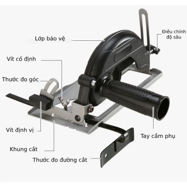 TAYO Giá Định Cữ Cho Máy Cắt Mài - Bộ Chuyển Đổi Máy Mài Thành Máy Cưa Bàn Góc 45 độ 32.7k