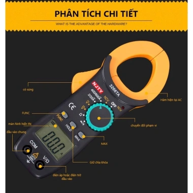 TAYO NJTY 3.266TA - Đồng hồ đo điện kẹp dòng, đo tụ, tần số, nhiệt độ, 55.000 VND 7