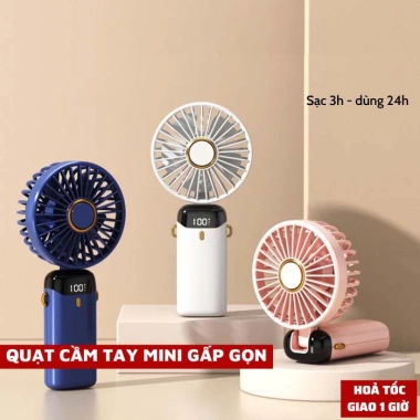 TAYO Quạt cầm tay tích điện 10.000 mAh – Pin khủng, 5 tốc độ gió, mini tiện lợi, giảm còn 59.200₫ 7 TAYO Quạt cầm tay tích điện 10.000 mAh – Pin khủng, 5 tốc độ gió, mini tiện lợi, giảm còn 59.200₫ 7