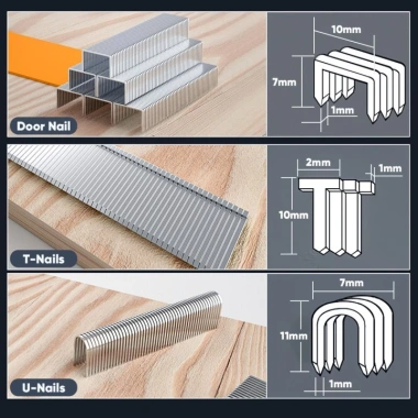 TAYO Súng bắn ghim đa năng 3 trong 1 tăng lực kèm 600 đinh cỡ 4-14mm 10-14mm 10-12mm Gia chi 42.680 VND