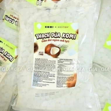 Thạch dừa non giòn dai Komi Heston 1kg - Topping cho đồ uống, trà sữa, thạch trà chỉ 32.400 VND 2