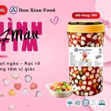 Thạch hình trái tim 5 màu Douxian 2.5kg - Giá 88.400 VND, ngon, thích tiệc 3